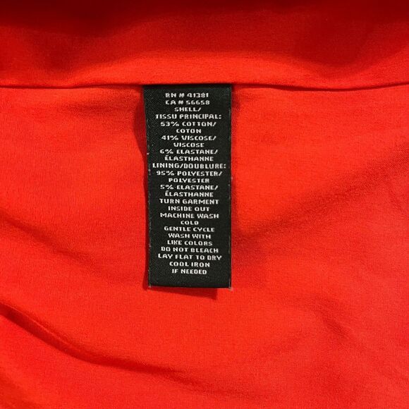 Lauren Ralph Lauren Black Label Blazer Jacket Womens Orange Cotton Blend Career - Picture 5 of 8